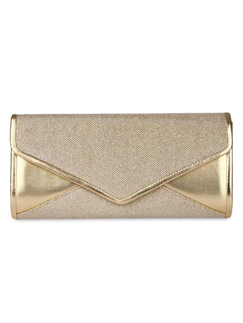 gold faux leather clutch - 9566741 - Very Small Image - 1