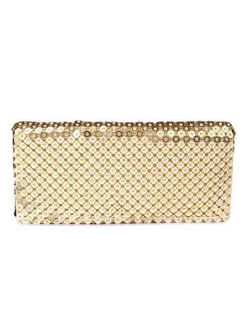 gold metallic embellished sling clutch - 9566787 - Very Small Image - 1