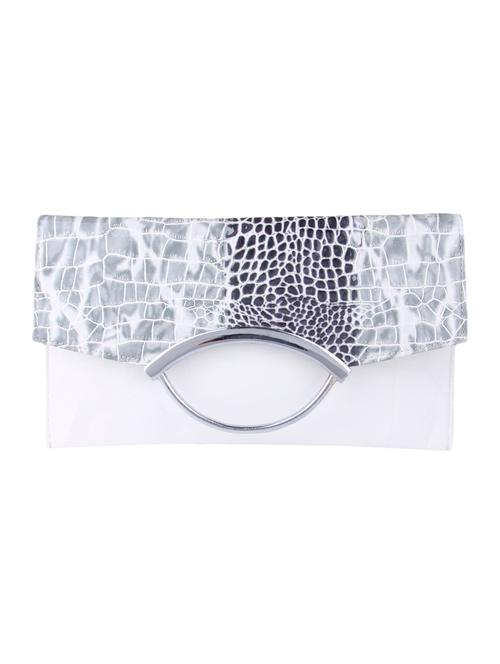 white leatherette clutch - 9566801 - Very Small Image - 1