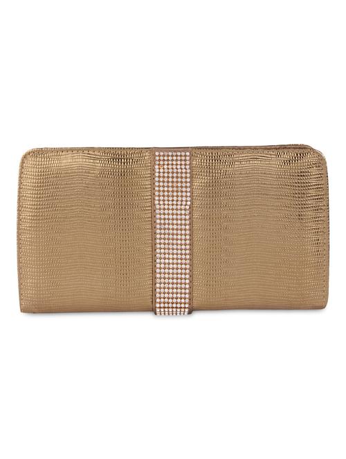 brown silk embellished clutch - 9566807 - Very Small Image - 1