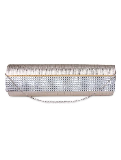 gold silk embellished sling clutch - 9566809 - Very Small Image - 1