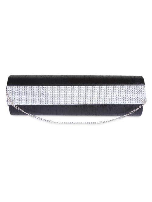 black silk embellished sling clutch - 9566812 - Very Small Image - 1