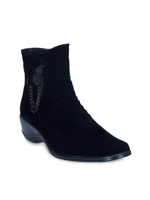 solid black suede boots - 9566907 - Very Small Image - 1