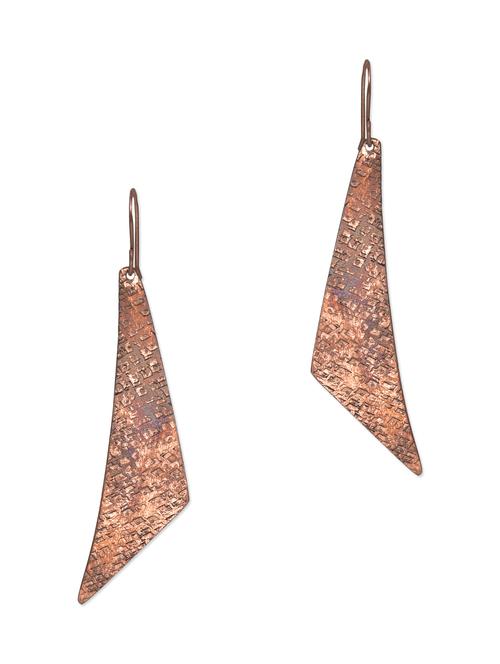 copper gold geometric earrings - 9567911 - Very Small Image - 1