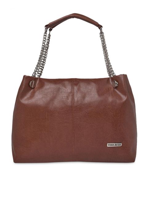 brown leatherette plain jhola - 9570871 - Very Small Image - 1