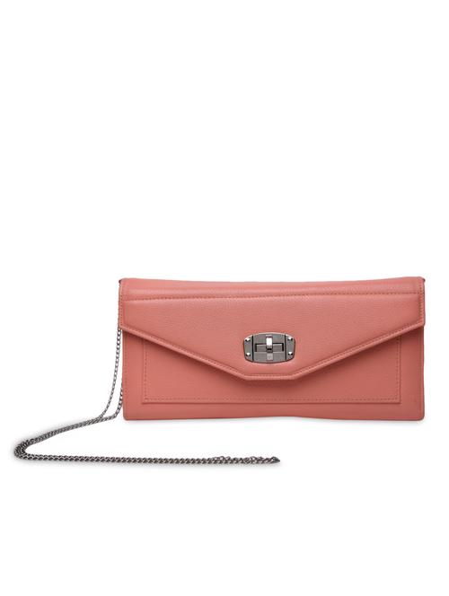 pink leatherette plain sling clutch - 9570879 - Very Small Image - 1