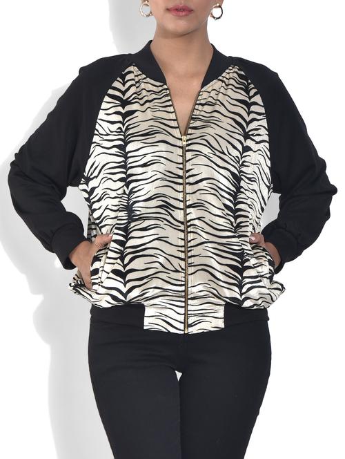 monochromatic printed polyester jacket - 9572389 - Very Small Image - 1