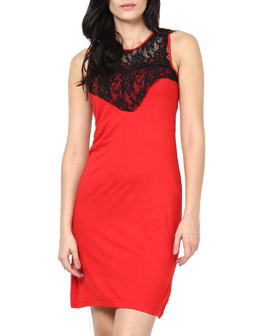 red sleeveless bodycon dress - 957787 - Very Small Image - 1