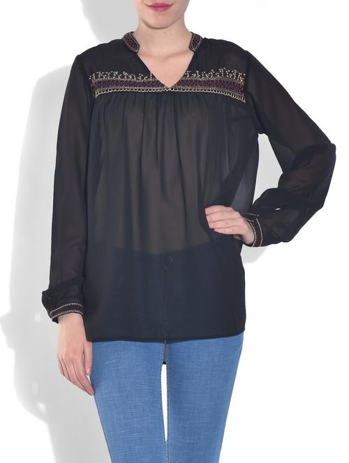 black sheer top - 9578386 - Very Small Image - 1