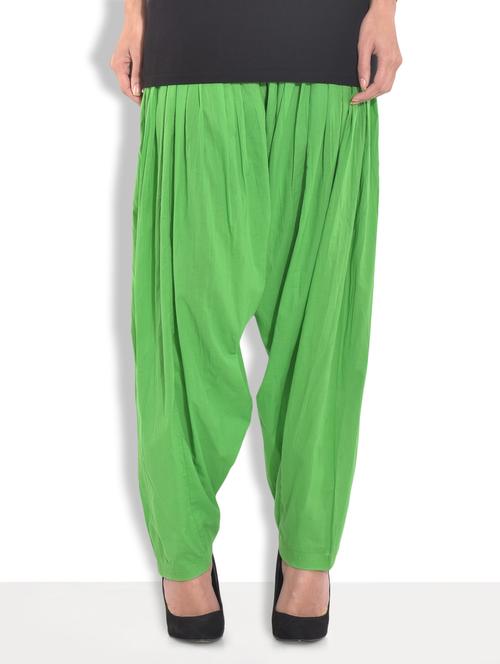 green cotton plain patiala - 9578495 - Very Small Image - 1