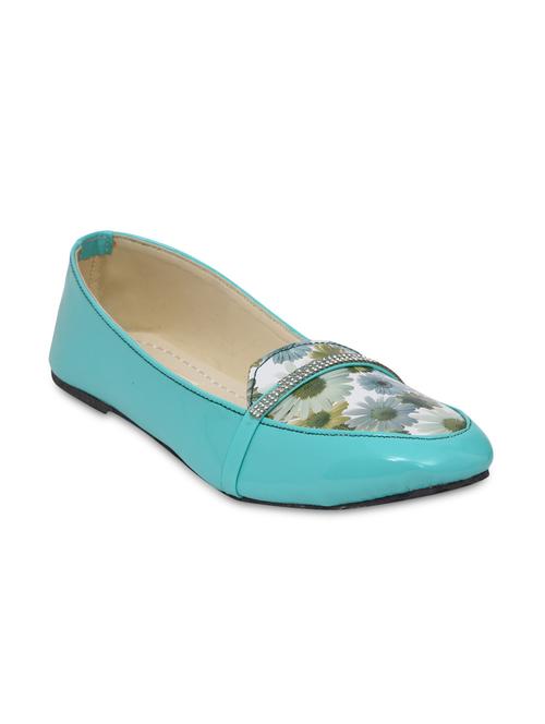 green leatherette embellished loafers - 9582418 - Very Small Image - 1