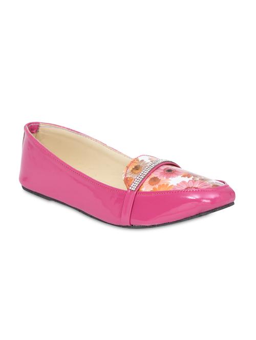 pink leatherette embellished loafers - 9582419 - Very Small Image - 1