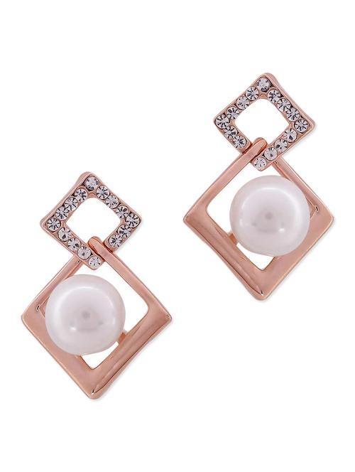 gold embellished stud earrings - 9584545 - Very Small Image - 1