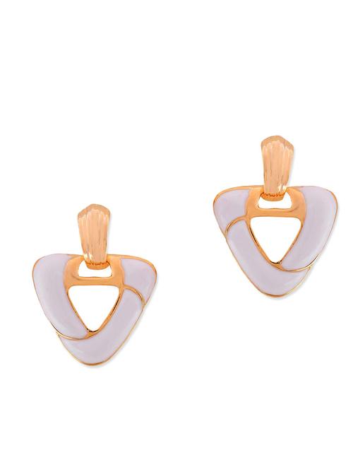white embellished stud earrings - 9584627 - Very Small Image - 1