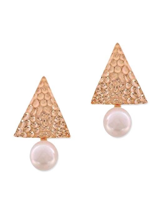 white embellished stud earrings - 9584645 - Very Small Image - 1