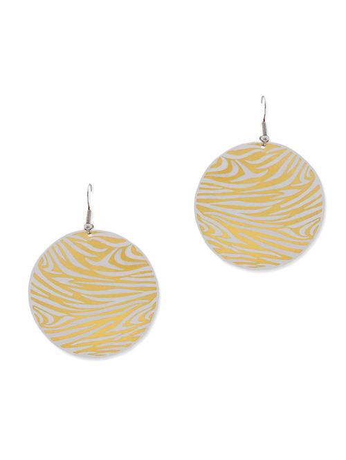 yellow embellished danglers - 9584662 - Very Small Image - 1