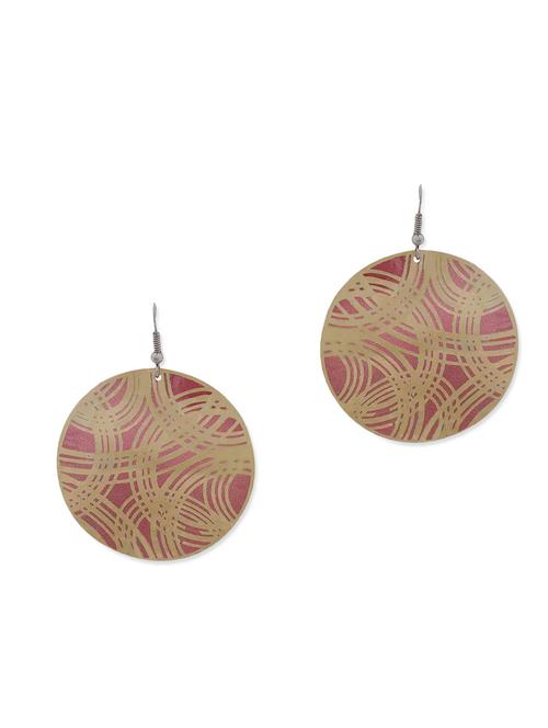 red embellished danglers - 9584672 - Very Small Image - 1