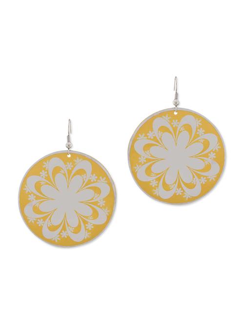 yellow embellished danglers - 9584673 - Very Small Image - 1