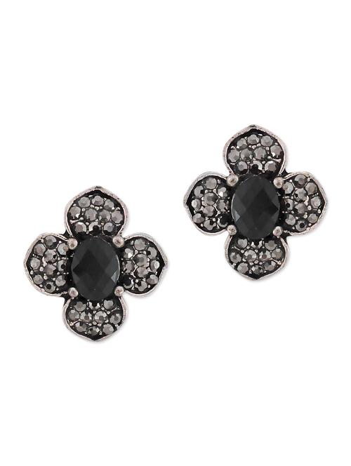 black embellished stud earrings - 9584682 - Very Small Image - 1