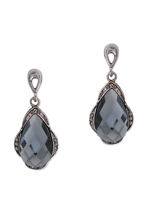 blue embellished drop earrings - 9584793 - Very Small Image - 1