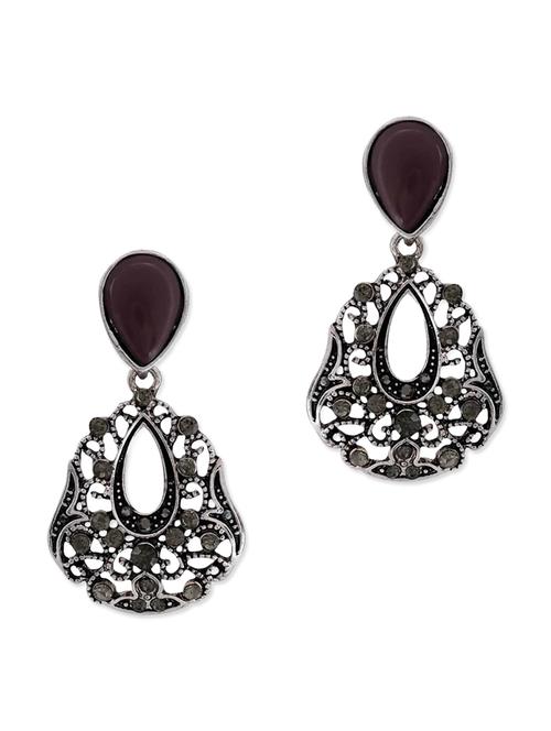 brown embellished drop earrings - 9584818 - Very Small Image - 1