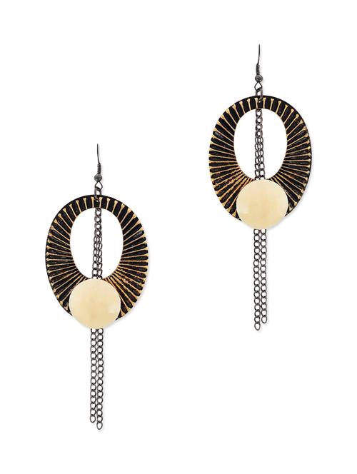 white embellished drop earrings - 9584839 - Very Small Image - 1