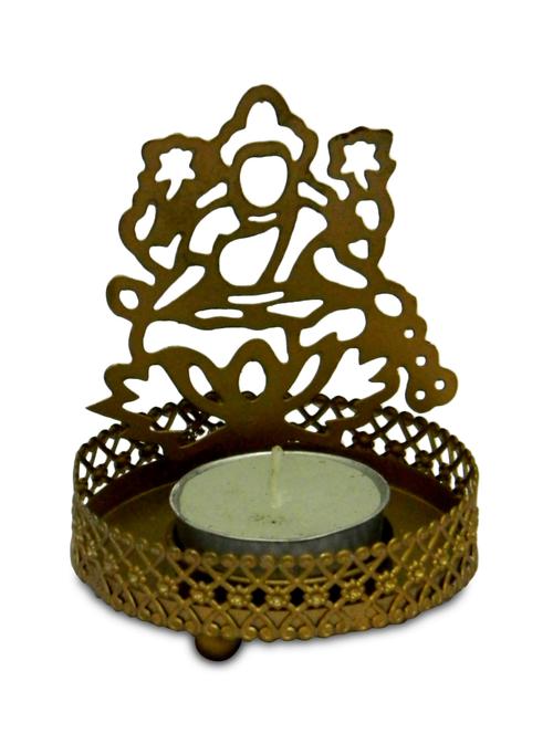 gold metallic candle holder with cutwork - 9589088 - Very Small Image - 1