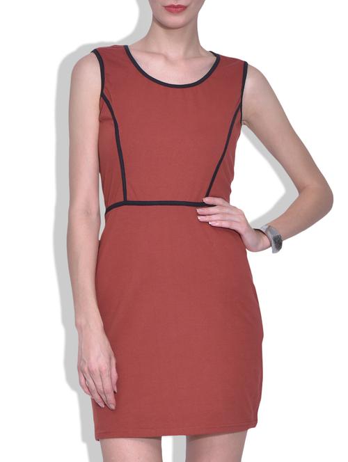 black plain three quarter sleeved blouson dress - 9592991 - Very Small Image - 1