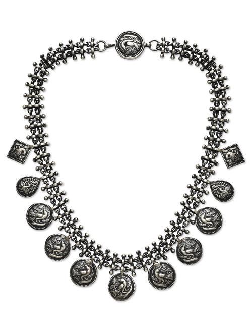 Antique Silver Metal Alloy Necklace - 9593100 - Very Small Image - 1