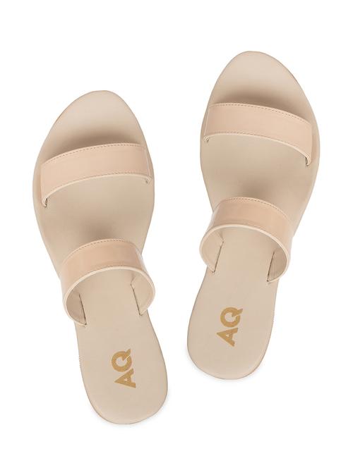 solid cream leatherette slip ons - 9595673 - Very Small Image - 1