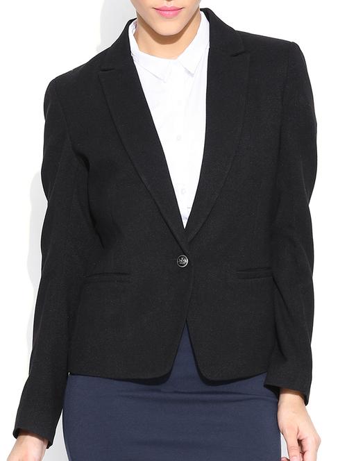 black single breasted acrylic blazer - 9597449 - Very Small Image - 1