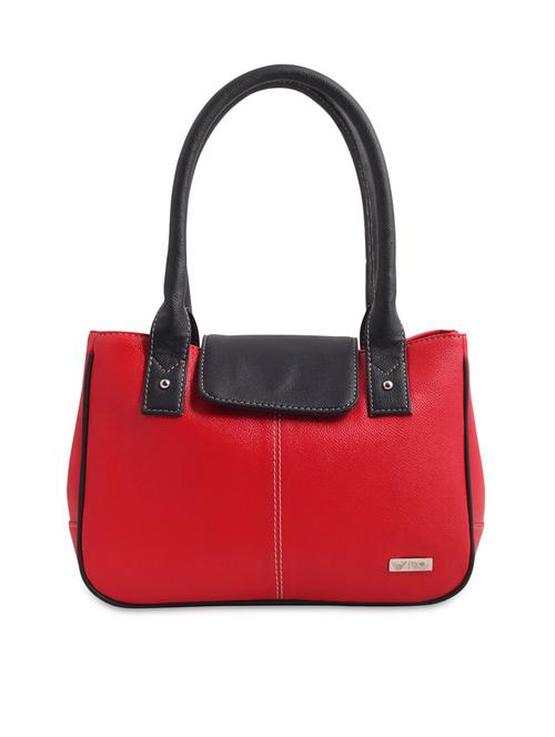 red textured leatherette handbag - 9599214 - Very Small Image - 1