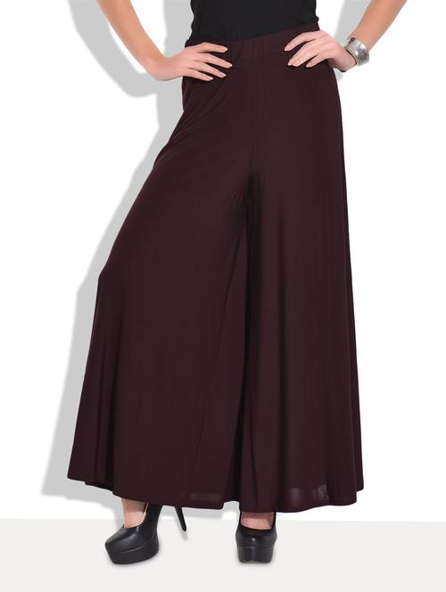 solid brown palazzo - 9600284 - Very Small Image - 1