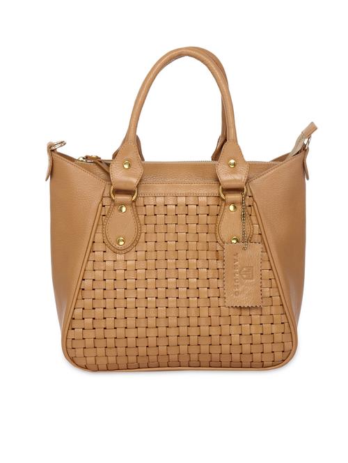 light brown textured leather handbag - 9601653 - Very Small Image - 1