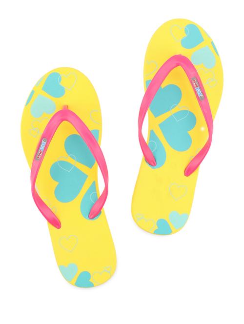Hearts Yellow Flipflop - 960352 - Very Small Image - 1