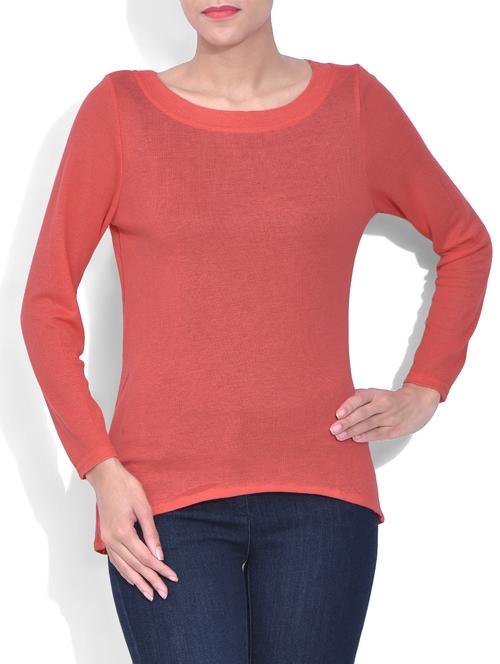 solid orange cotton top - 9605289 - Very Small Image - 1