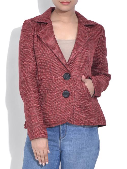brown buttoned jute jacket - 9605392 - Very Small Image - 1