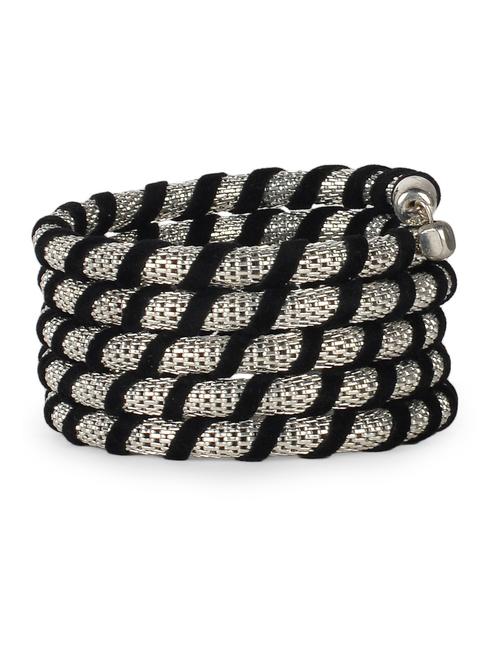 fantastic silver and black-coloured spiral bracelet - 960581 - Very Small Image - 1