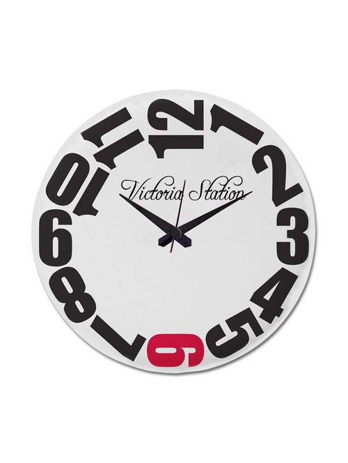 white printed victoria abstract wall clock - 9606652 - Very Small Image - 1