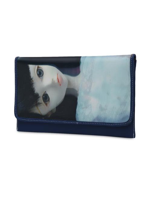 navy blue faux leather doll-printed sling - 9607030 - Very Small Image - 1