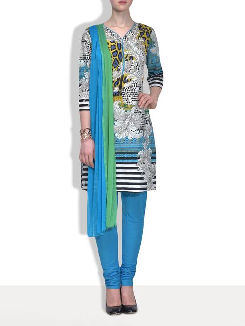 multicoloured cotton printed kurta - 9608344 - Very Small Image - 1