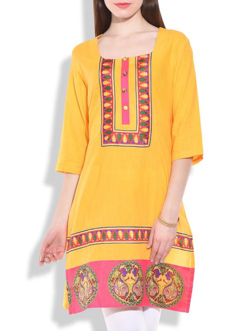 amber multi printed cotton kurta - 9609415 - Very Small Image - 1