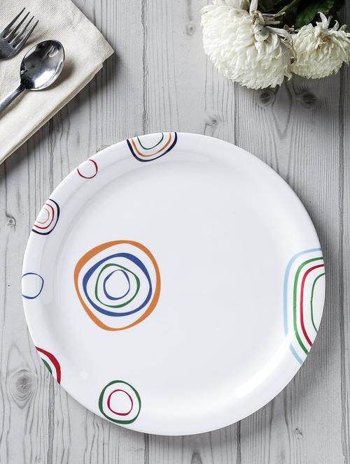 white melamine medium dinner plate set - 9609639 - Very Small Image - 1