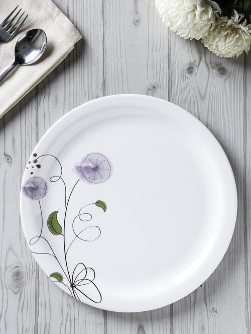 white melamine medium dinner plate set - 9609640 - Very Small Image - 1