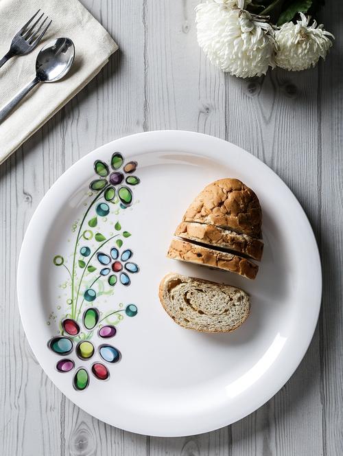 white melamine big dinner plate set - 9609644 - Very Small Image - 1