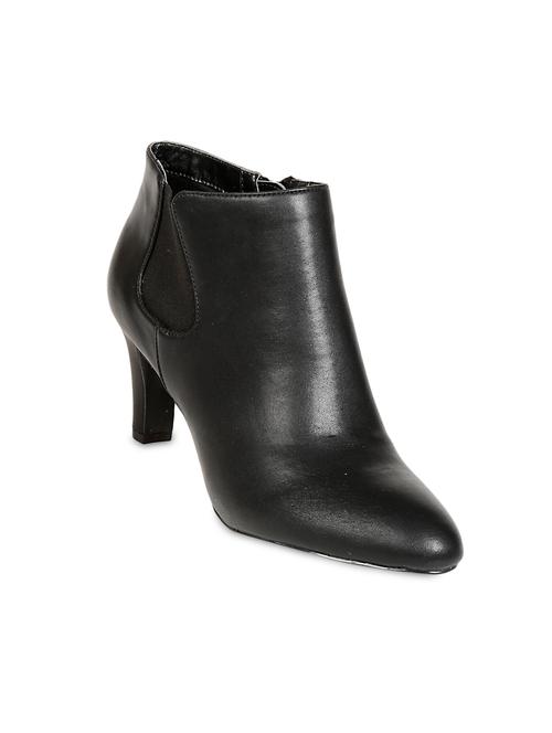 Black Leather Ankle Boots - 9611408 - Very Small Image - 1
