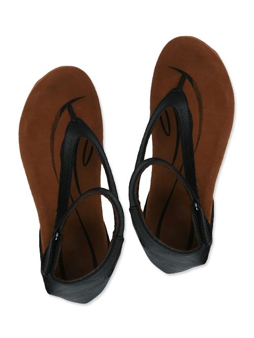 black buckled faux leather sandals - 9611698 - Very Small Image - 1