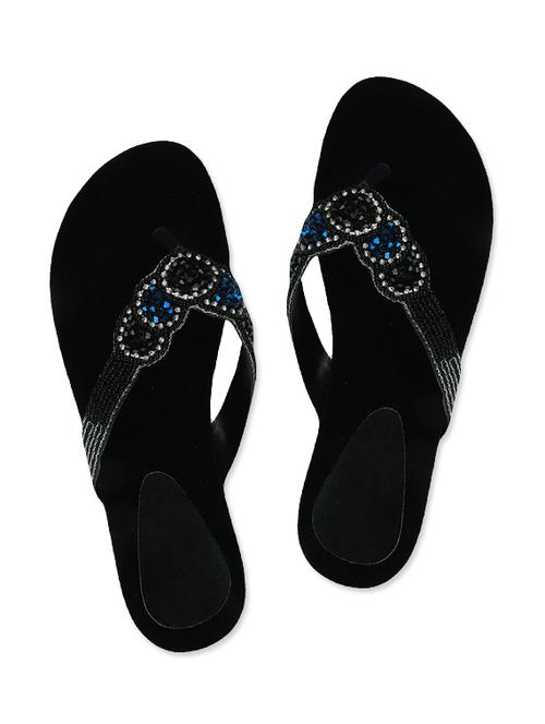 black embellished faux leather flats - 9611738 - Very Small Image - 1