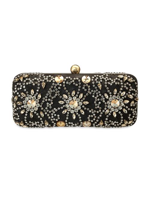 black leather studded clutch - 9612898 - Very Small Image - 1