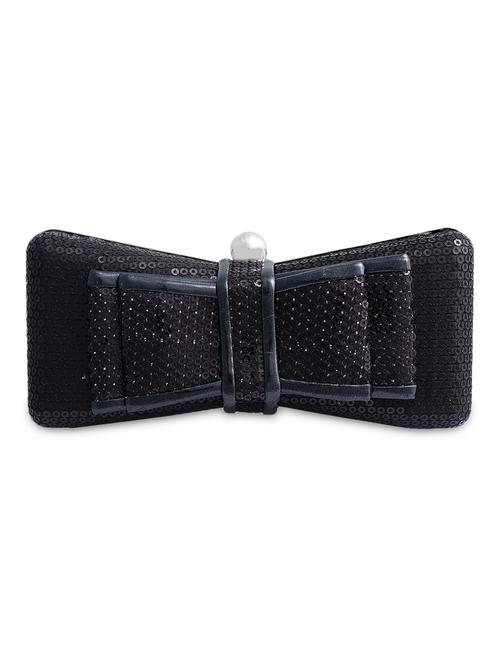 black sequin worked clasp clutch for women - 9613155 - Very Small Image - 1